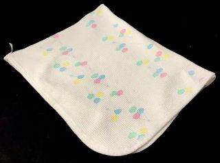 Vintage Baby Morgan Balloon Receiving Blanket Cotton Thermal Waffle Weave (h10)