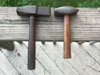 Vintage Champion Tool Co Hammers.  A 2 - 1/4 Cross Peen Hammer And A Cutter,