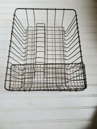 Vintage Farmhouse Kitchen Sink Metal Wire Dish Drying Rack Drainer Countertop