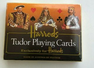 Vintage Harrods Tudor Bridge Set Playing Cards Boxed