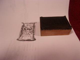 Vintage Eagle Roller Mill Gold Coin Bag,  Printing Press Ink Stamp