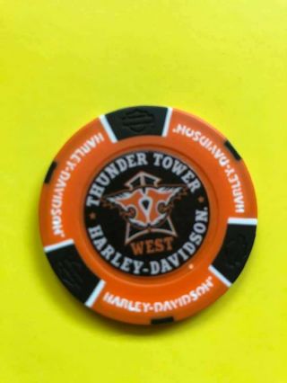 Thunder Tower West Harley Davidson Full Color Poker Chip / Georgia