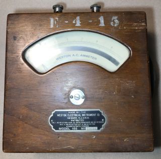 Weston Electrical Instrument Co.  155 A.  C.  Ammeter Voltmeter Vintage
