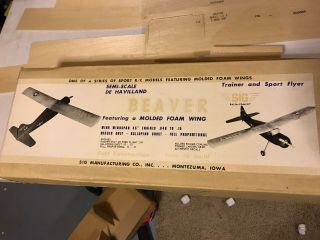 Vintage Jack Bales Model Airplane Kit Rc Sig Beaver Rc - 18 Foam Wing Nos