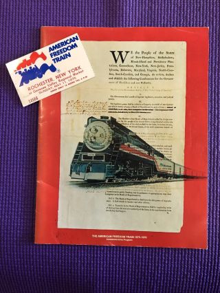 Bicentennial American Freedom Train Commemorative Program 1975/1976 & Ticket