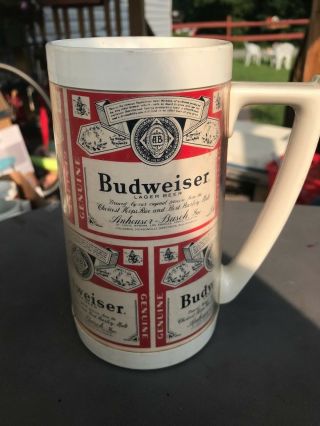 Vintage Budweiser Beer Mug Insulated Cup Thermo - Serv (a)