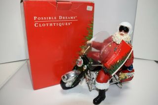 Vintage Clothtique 1999 Santa North Pole Patrol Motorcycle 713196 (1220d)