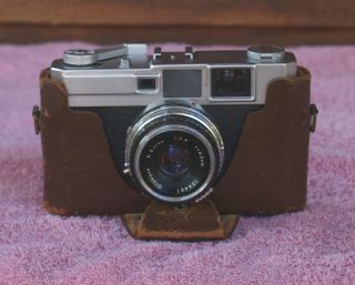 Vintage Olympus Ace Film Rangefinder Camera With 45mm F2.  8 Lens,  Case
