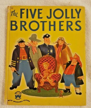 Vintage 1951 " The Five Jolly Brothers ",  Wonder Books,  Children 