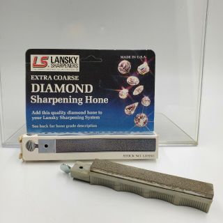 Vintage 1987 Ldhxc Lansky Sharpeners Extra Coarse Diamond Sharpening Hone