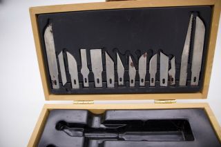 Vintage X - Acto Knife Wood Box Set - Not