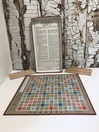 Vintage 1954 Selchow & Righter Scrabble Game - W/ Orig.  Box - Tiles - Board - Racks
