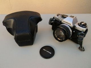 Vintage Olympus OM10 35mm SLR Film Camera w/ Auto - S 50mm F1.  8 Lens 2