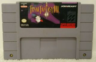 Final Fantasy Iii 3 Nintendo 1994 Snes Vintage Game Cartridge Sns - 006