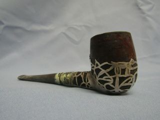 Vintage Silversmith Sterling Silver Overlay Tobacco Pipe Horse Needs Repaired