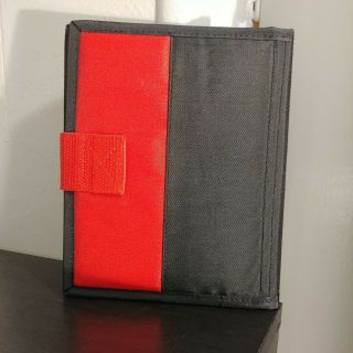 RARE Vintage 90s NIKE BRED Mead Mini Binder Planner Book Stitched 1994 Red Black 2