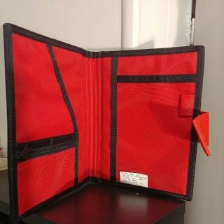 RARE Vintage 90s NIKE BRED Mead Mini Binder Planner Book Stitched 1994 Red Black 3