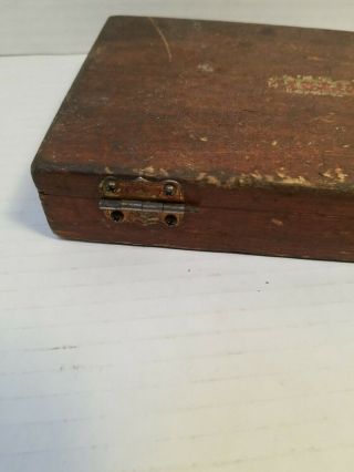 Vintage Starrett No.  449 Micrometer Depth Gauge W wood box 3