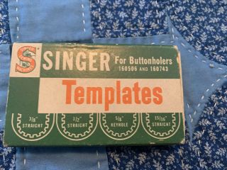 Vintage Singer 4 Buttonhole Templates 160506 160743