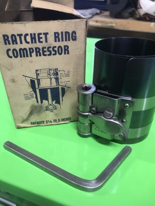 Vintage Blue Point By Snap On Ratchet Ring Compressor 2 - 1/8 To 5 Inch