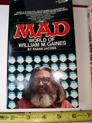 The Mad World Of William M.  Gaines Vintage Collectible Book Advertisement