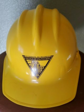 Rare Vtg.  University Of Wyoming College Of Engineering Versalyte Hard Hat Helmet