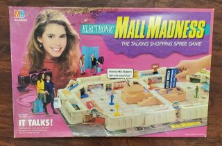 1989 Mall Madness Electronic Talking Board Game - Vintage - Parts Or Fixer Upper
