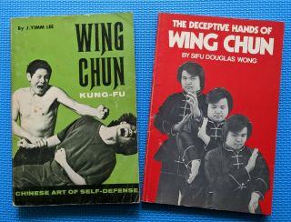 Two Vintage Books On Wing Chun Kung Fu,  By Sifu Douglas Wong And J.  Yimm Lee