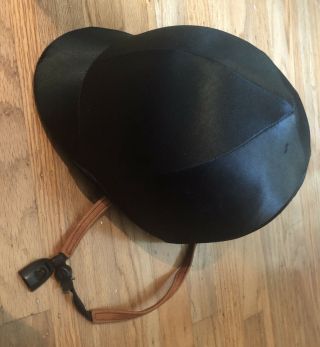 Vintage ’99 Troxel Grand Prix M Black Velvet Horse Riding Helmet & Nylon Cover