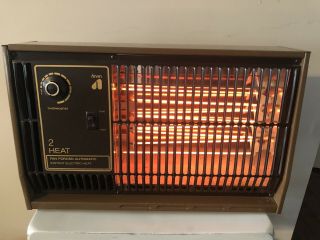 Vintage Arvin Electric 1500w 2 Fan Forced Instant Space Heater Safety 30h20 - 7