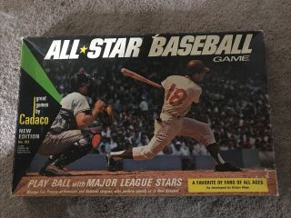 1968 All Star Baseball Game Vintage Cadaco Board Game No 183 W/59 Player Disks