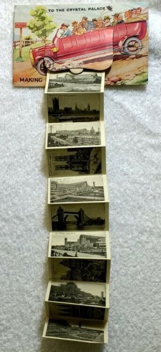 Vintage Postcard • Crystal Palace - London,  England • 12 Pics Fold Out See