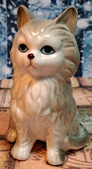 Vintage Bone China Cat Figurine 4 " Tall