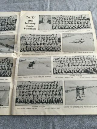 Vintage WWII WW2 17th Infantry Camp Roberts Trainer Large Booklet PHOTOS 3