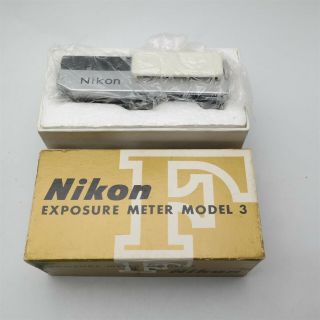 Vtg Nikon F Exposure Meter Model 3 W/ Box Great