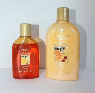 Vintage Victorias Secret Jeweled Citrus Garden Body Lotion & Bath & Shower Gel