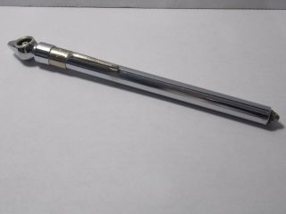 Vintage Schrader Pencil Style Tire Air Pressure Gauge - Rare Metal Indicator Bar