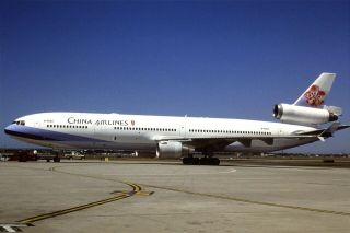 35mm Colour Slide Of China Airlines Mcdonnell Douglas Md - 11 B - 18152
