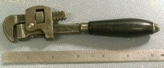 Vintage Tobrin 6 " Wood Handle Pipe Wrench