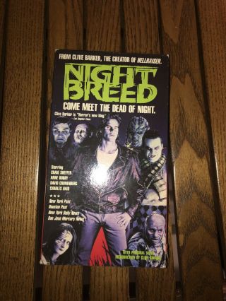 Night Breed (vhs,  1990) Horror Sci - Fi Classic Vintage Htf