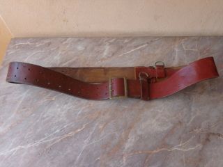 Vtg Old Ww2 Wwii Military German Wehrmacht Officer Luger P.  08 Leather Belt 53,  9 "