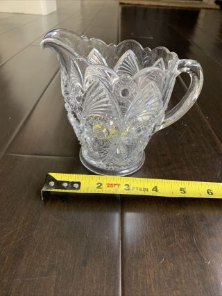 Creamer Cut Glass 4 3/4” Inches Tall Vintage