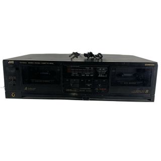 JVC TD - W444 Black Dual Tape Cassette Deck Player Vintage Audio Rare 3