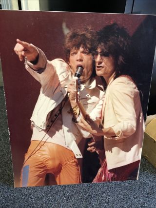 Vintage The Rolling Stones Mick Jagger And Guitarist 20”x16” Hard Poster