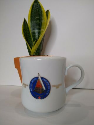 Vintage 1987 Americas Cup Taster Choice Sailboat Yacht Coffee Mug Collectible