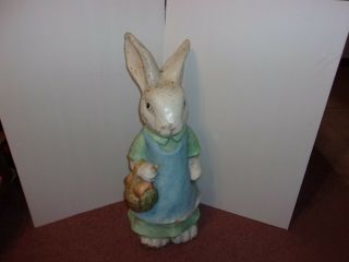 Large Easter Bunny Rabbit Decoration Paper Mache? Vintage?