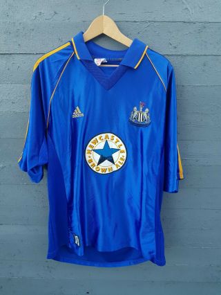 Newcastle United Away Shirt Adidas 1998/99 Blue Vintage 90s Size Xl