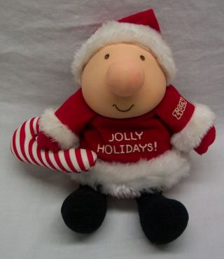 Vintage " Jolly Holidays " Cute Ziggy In Santa Suit 5 " Plush Stuffed Doll Toy