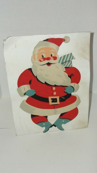 Vintage General Store Santa Clause Stand - Up Cardboard Advertising Sign