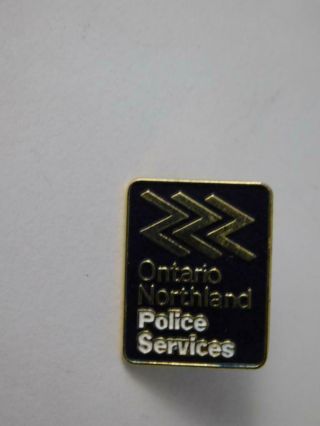 Ontario Northland Railway Police Services Vintage Pin Train Railroad Button